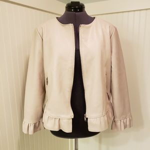 Catherine Malandrino | Ruffled Leather Jacket